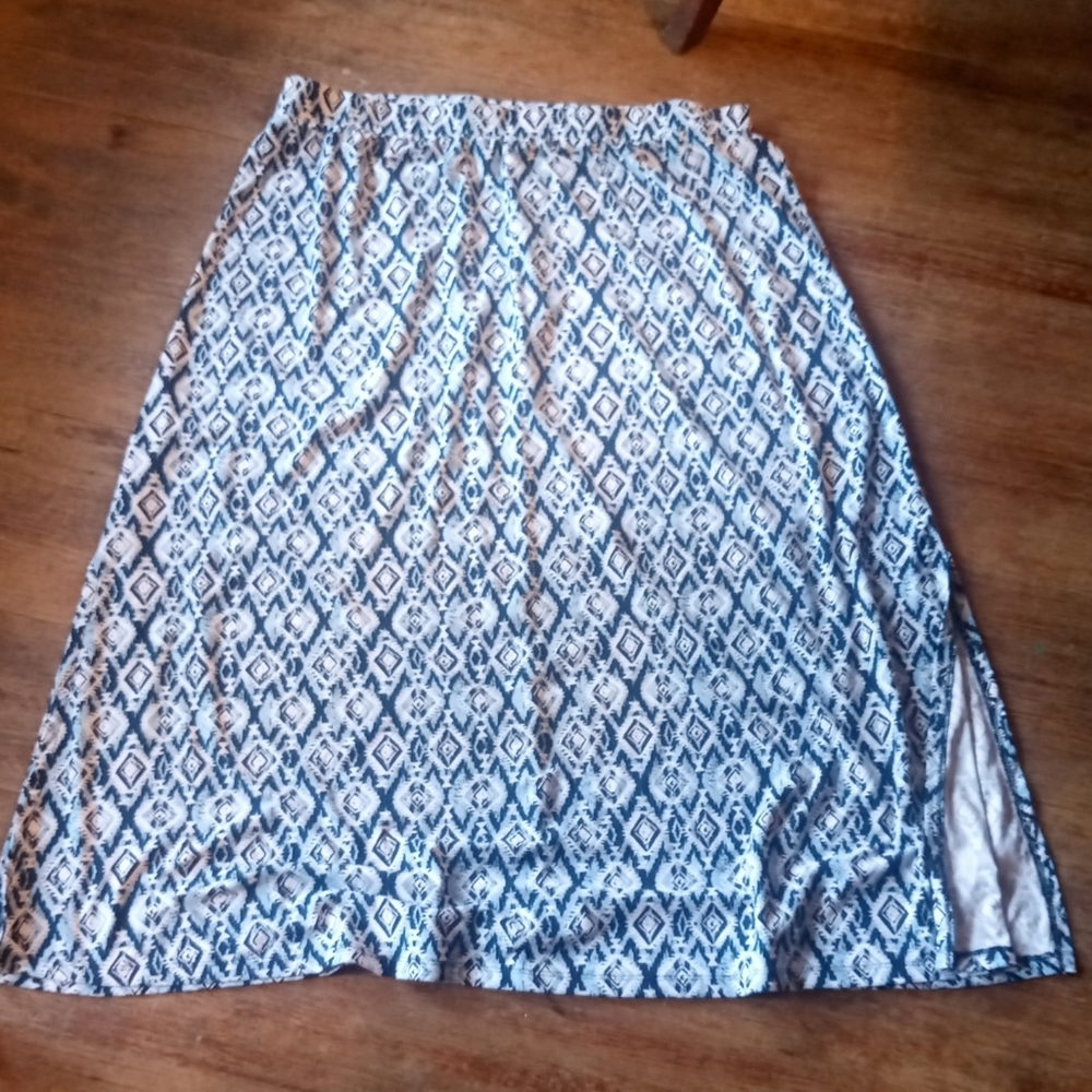 3/20 Blue Stretch Soft Maxi Skirt 2X 18 20